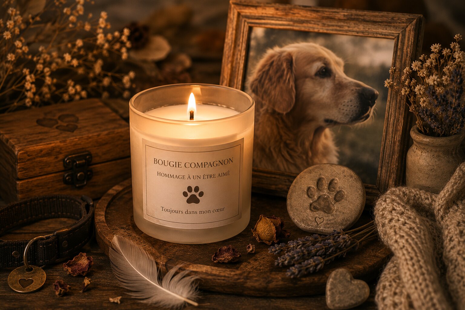 Bougie Compagnon : un rituel d'hommage pour l'animal aimé