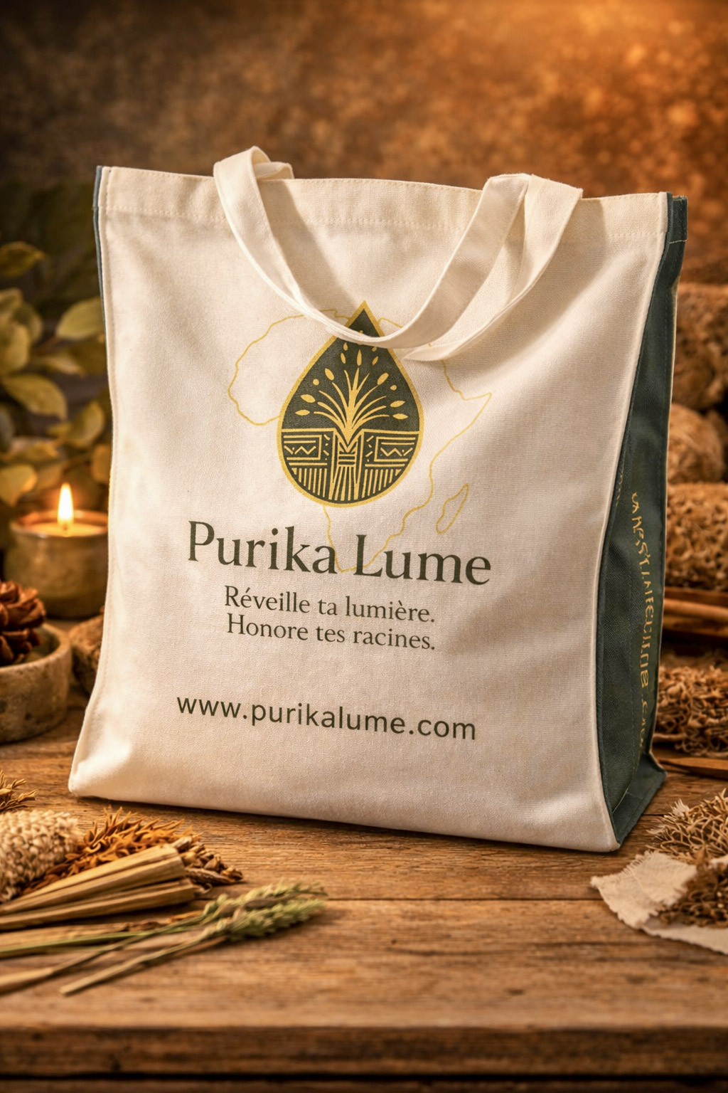 Sac rituel Purika Lume — porte-lumière & ancrage